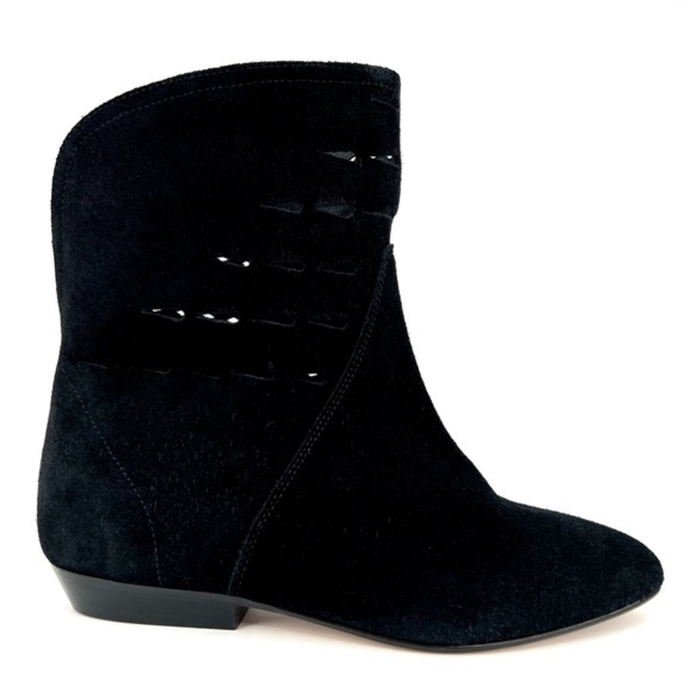 ISABEL MARANT Sprati perforated black suede ankle boots size 36